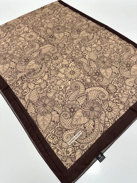 QASHKA Soft Pamuklu Şal Etro Desen LBD1118 ürün görseli 1
