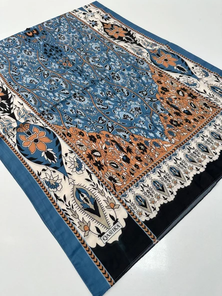 QASHKA Soft Pamuklu Şal Etro Desen LBD1515 ürün görseli 1