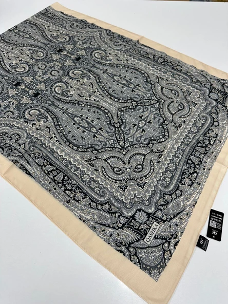 QASHKA Soft Pamuklu Şal Etro Desen LBD0902 ürün görseli 1