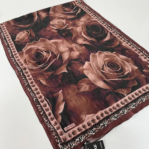 QASHKA Desenli Kraş Şal BCB0706 ürün görseli 1