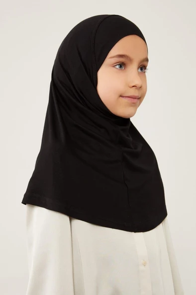 Lavender Pratik Çocuk Eşarp Siyah  CPX0301 ürün görseli 1