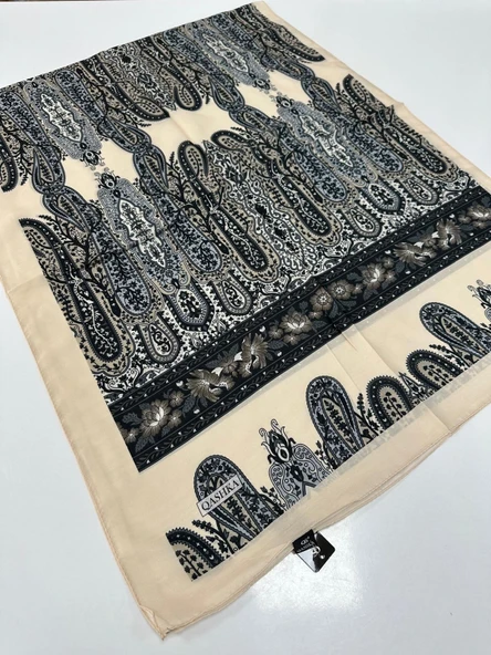 QASHKA Soft Pamuklu Şal Etro Desen LBD0621 ürün görseli 1