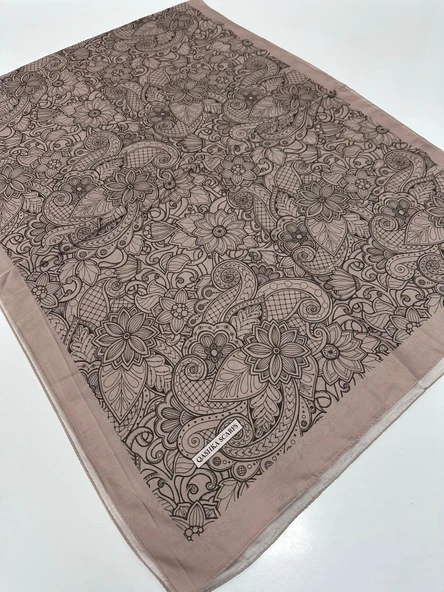 QASHKA Soft Pamuklu Şal Etro Desen LBD1113 ürün görseli 1
