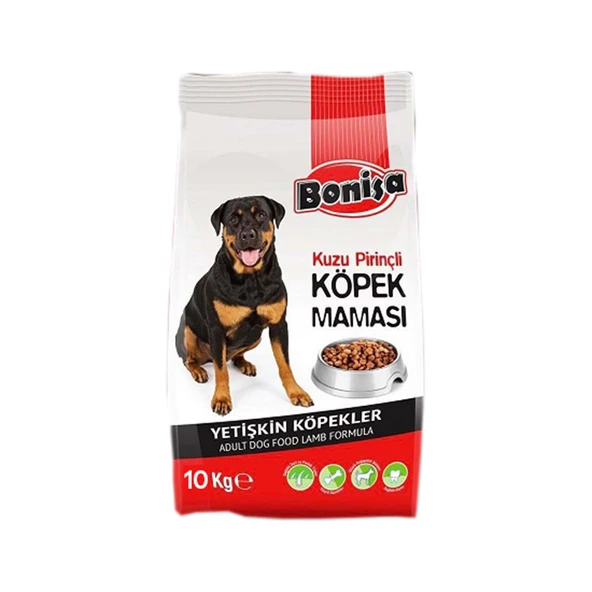 Bonisa Kuzu Etli Pirinçli Köpek Maması 10 Kg ürün görseli 1