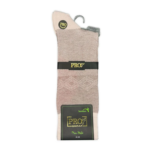 Bambu Erkek Çorabı - Tumaniş - Bej (17104-R8) - Resim 2