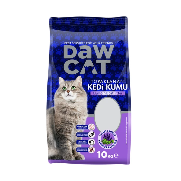 Dawcat Bentonit Kedi Kumu Lavanta Kokulu 10 Lt ürün görseli 1