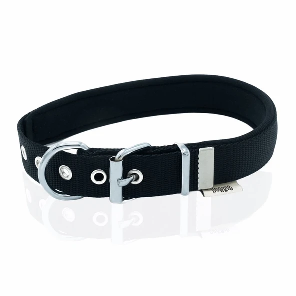 Doggie Konfor Dokuma Boyun Tasması Siyah 2.5*37-45 cm (DSBT-2510 M) ürün görseli 1