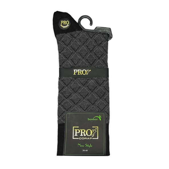 Pro Çorap G.Poti Bambu Erkek Çorabı Antrasit (17005-R4) - Resim 2