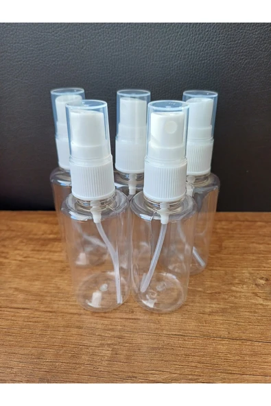 Sprey Başlı Plastik Boş Pet Şişe 50 ml 5 Adet ürün görseli 1