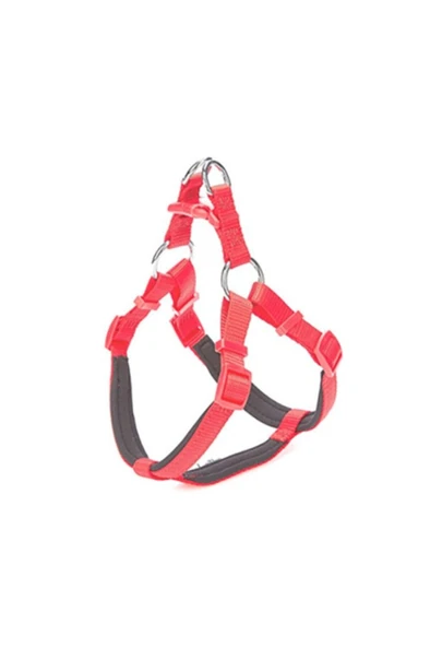 Doggie Konforlu Dokumadan El Yapımı Ronin Model Köpek Göğüs Tasması 3XL-3x75-85cm - Red ürün görseli 1