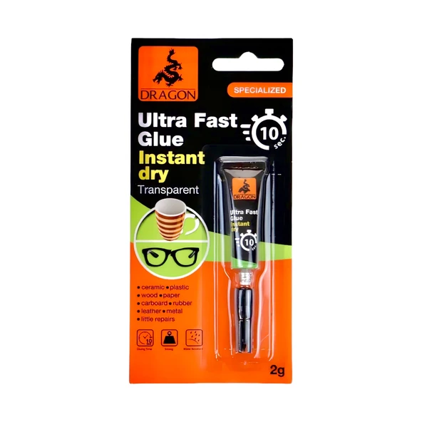 Dragon Ultra Fast Glue Instant Dry Yapıştırıcı 2 gr ürün görseli 1