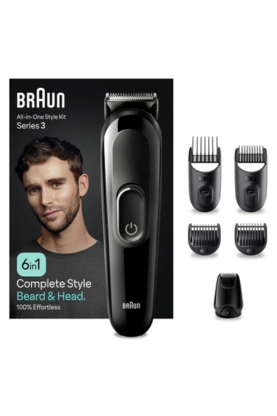 Braun Series 3 MGK3410 Hepsi Bir Arada Şekillendirme Seti, 6’sı 1 Arada Erkek Bakım Kiti ürün görseli 1