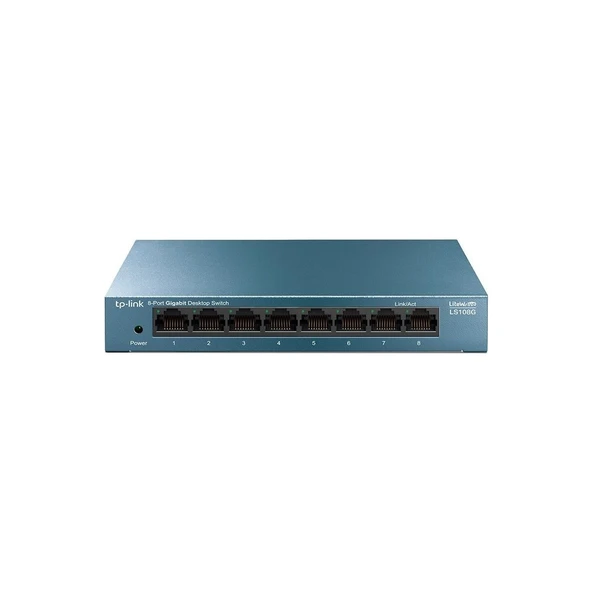 LS108G 8 Port 10-100-1000 Mbps Switch Metal Kasa ürün görseli 1