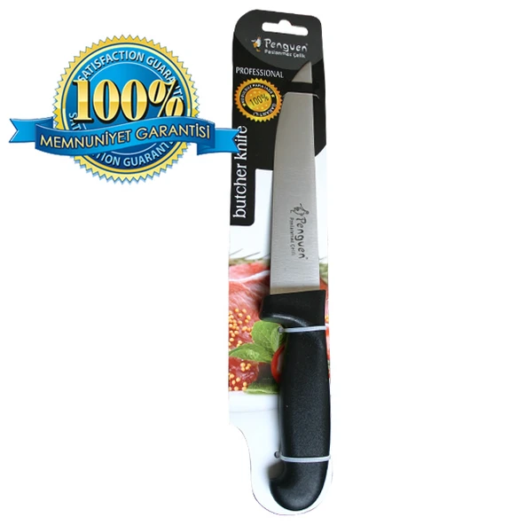 Mutfak Bıçağı - Plastik Ergonomik Sap - No: 7 - Siyah (PNG-1551-7) ürün görseli 1