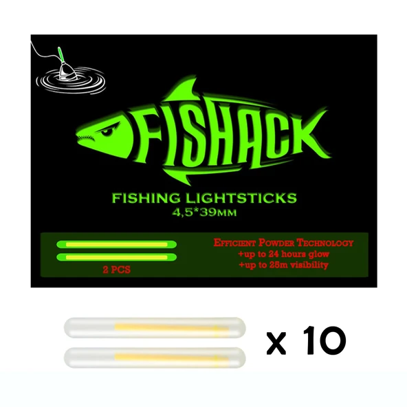 Fishack Powder Balıkçı Fosfor Çiftli 45*39mm 10'lu ürün görseli 1