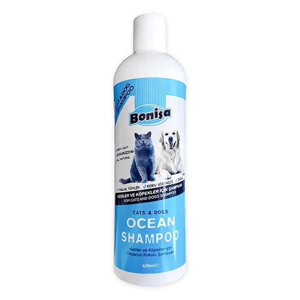 Bonisa Kedi ve Köpek Şampuanı 400 ml Okyanus Kokulu ürün görseli 1