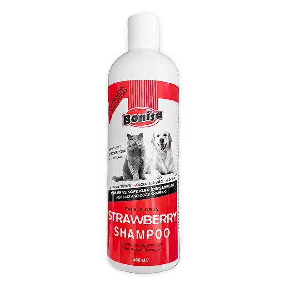 Bonisa Kedi ve Köpek Şampuanı 400 ml Çilek Kokulu ürün görseli 1