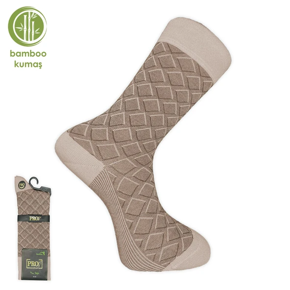 Pro Çorap G.Poti Bambu Erkek Çorabı Bej (17005-R1) ürün görseli 1