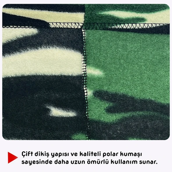 Savex Polar Kar Maskesi Yeşil Kamuflaj - Resim 4