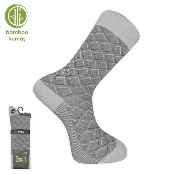 Pro Çorap G.Poti Bambu Erkek Çorabı Gri (17005-R5) ürün görseli 1