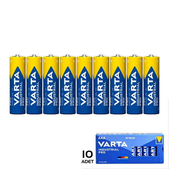 Varta Endüstriyel Pro Alkaline AAA İnce Pil 10'lu Paket ürün görseli 1