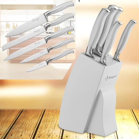 Mutfak Bıçak Seti - 6'lı  - Hera - Inox - Penguen (PNG-1802) ürün görseli 1