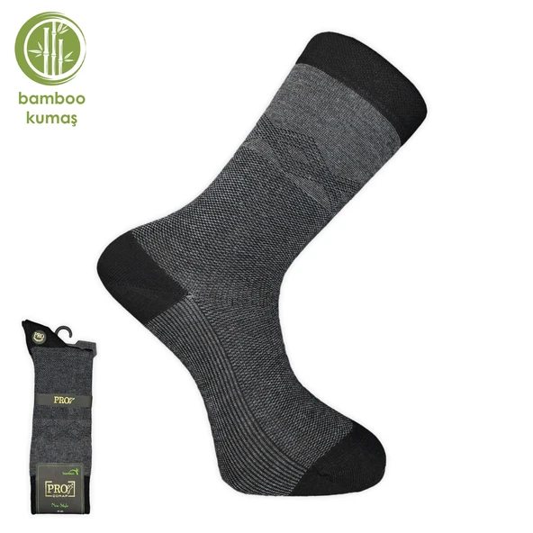Bambu Erkek Çorabı - Tumaniş - Antrasit (17104-R4) ürün görseli 1