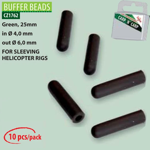 CZ 1762 Buffer Bead 25 mm 4/6 mm (10 PCS) 25 mm Yeşil ürün görseli 1