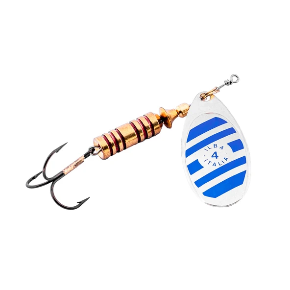 Alabalık Turna Döner Olta Kaşık - Ilba Zebra 21124 - Gümüş/Mavi - No:4 ürün görseli 1