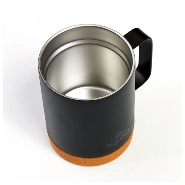 Çelik Mug Termos - Igloo - Cork - 350ml - Siyah - 205696 - Resim 4