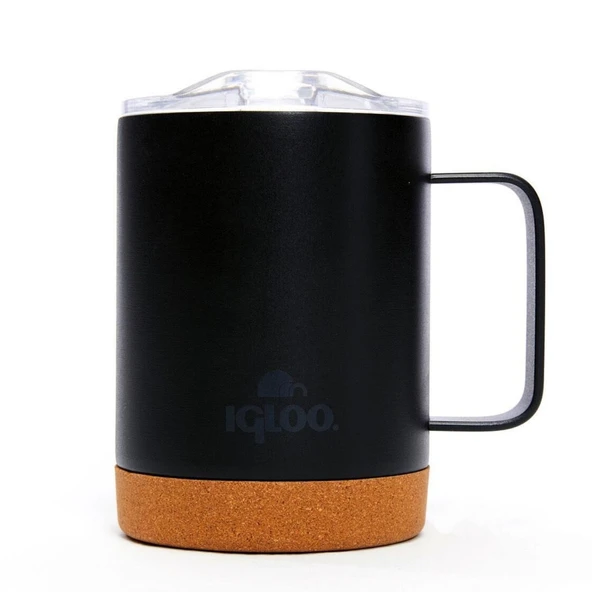 Çelik Mug Termos - Igloo - Cork - 350ml - Siyah - 205696 ürün görseli 1