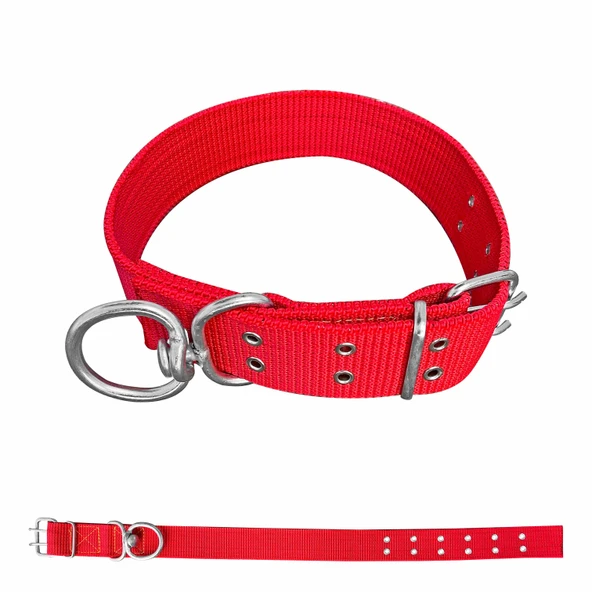 Savex Dokuma Köpek Boyun Tasması Kırmızı 5*80 cm ürün görseli 1