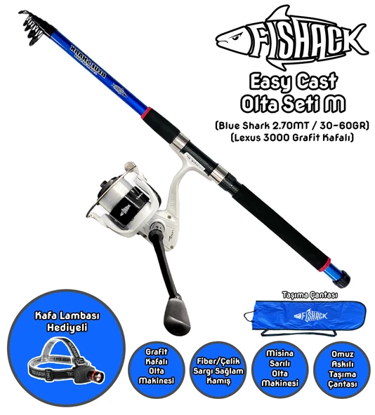 Fishack EasyCast Kıyı Olta Seti M - 2.70MT/30-60GR ürün görseli 1