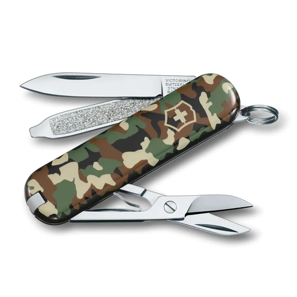 Klasik 58 MM Yeşil Kamuflaj Çakı - Victorinox - 0.6223.94 ürün görseli 1