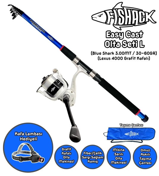 Fishack EasyCast Kıyı Olta Seti L - 3.00MT/30-60GR ürün görseli 1