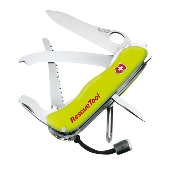 RescueTool Fosforlu Yeşil Hayat Kurtarma Çakısı -  Victorinox - 0.8623.MWN ürün görseli 1