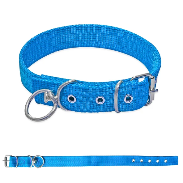 Savex Dokuma Köpek Boyun Tasması Mavi 2.5*50 cm ürün görseli 1