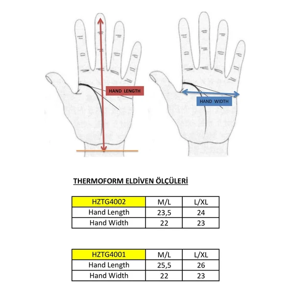 Polar Eldiven - Unisex - Thermoform - Siyah - Resim 2
