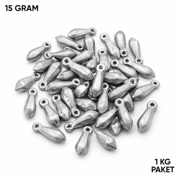 Armut Kurşun - Dip Olta Kurşunu - 15gr (1 KG) ürün görseli 1