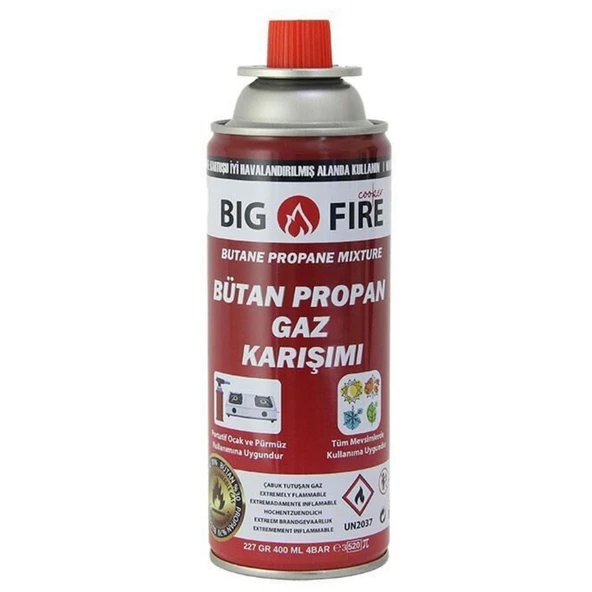 Kamp Ocak Gazı - Valfli Kartuş - Big Fire Power - 227gr - BGF-227 ürün görseli 1