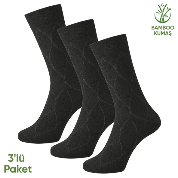 Bambu Erkek Soket Çorap - 3 Çift - Dikişsiz - Bakü - 17672 - Set 2 ürün görseli 1