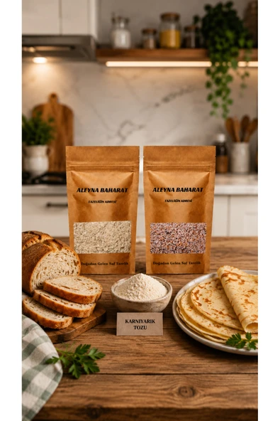 Karnıyarık Otu Tohumu (Psyllium) Tozu 100 Gr + Karnıyarık Otu Tohumu Tane 100 Gr ürün görseli 1