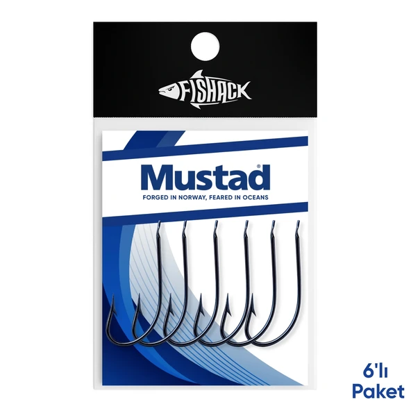 Olta İğnesi - Mustad - 2300 - Lacivert - No: 2  (6'lı Paket) ürün görseli 1