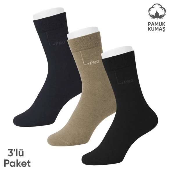 Pamuklu Erkek Soket Çorap - 3 Çift - Dikişsiz - Eyfel - 16656 - Set 1 ürün görseli 1