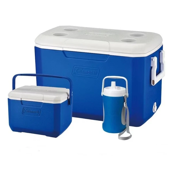 Soğutucu Buzluk Set - Coleman - 3-Piece Cooler Combo 48 QT - 45.4 lt - Mavi ürün görseli 1
