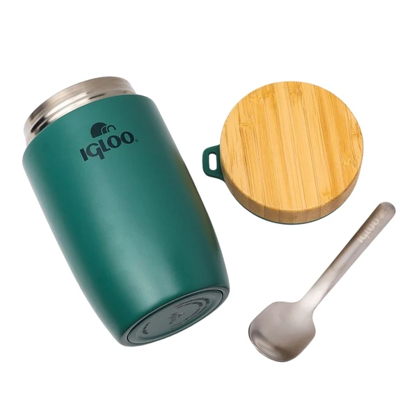 Çelik Yemek Termos - Igloo - Bamboo - 500 ml - Yeşil - 205789 - Resim 2