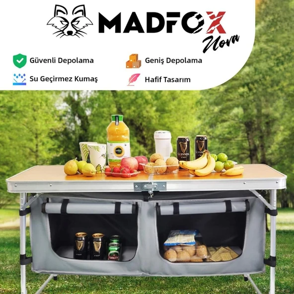 Katlanabilir Ahşap Kamp Masası - Madfox Nova - 547280 - Resim 8