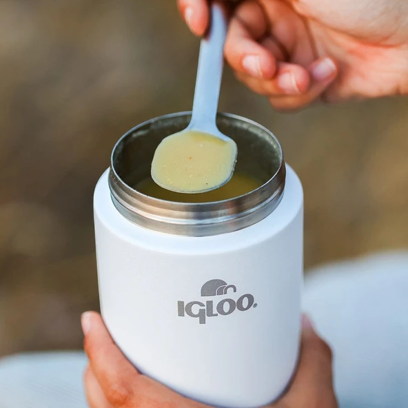 Çelik Yemek Termos - Igloo - Bamboo - 500 ml - Beyaz - 205789 - Resim 7