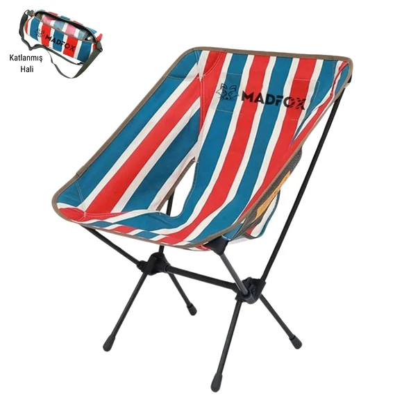 Katlanır Kamp Piknik Sandalyesi - Madfox Infinity Ultralight - R.Çizgili -547214 ürün görseli 1