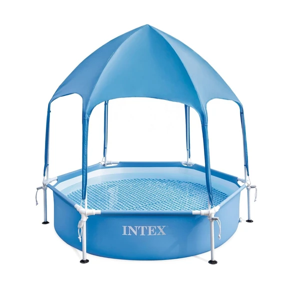 Aile Havuzu - Gölgelikli Prefabrik - Intex - 183 x 183 x 38 cm (28209) ürün görseli 1